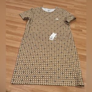 Tory Burch Geometric Brown and T shirt Dress
